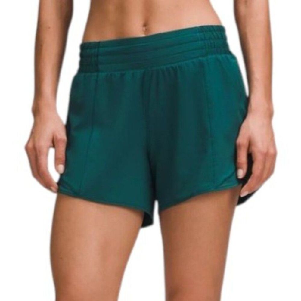 Lululemon Hotty Hot High-Rise Lined Short 4" Storm Teal